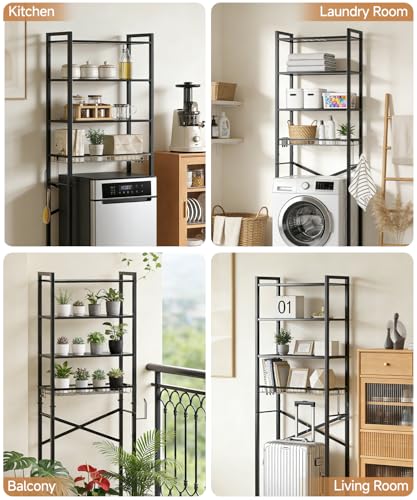Over the Toilet Storage Rack,4-Tier Adjustable Bathroom - Image 4
