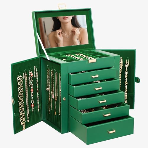 BOOVO Large Jewelry Box for Women 6 Layer - Image 2