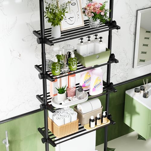 Over The Toilet Storage Shelf No Drill 4-Tier | Bathroom Organizatio - Image 4