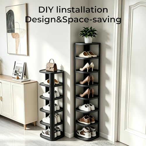 UFORU 8 Tier Vertical Shoe Rack,Tall Freestanding Corner - Image 3