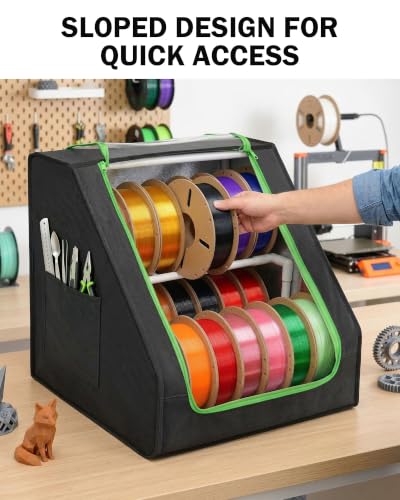 Bulado 3D Printer Filament Storage Box, 21-Spool 2-Tier - Image 5