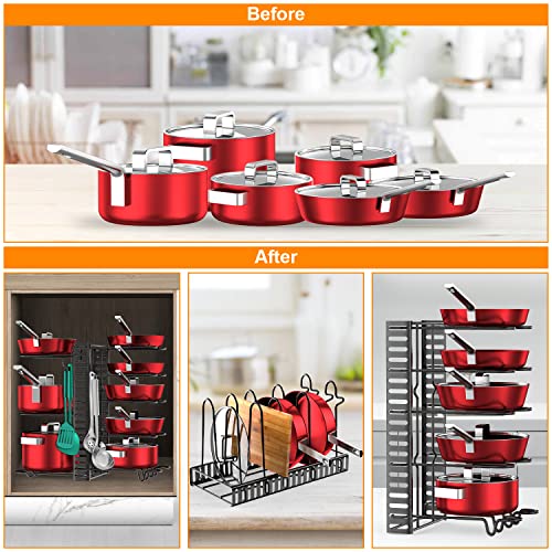 Pots and Pans Organizer for Cabinet with 2 Hooks, Ad | All Products - Image 8