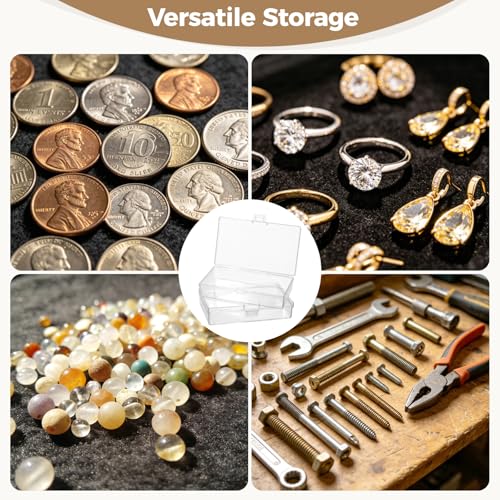 12 Pcs Plastic Storage Boxes, Small Clear Bead Storage Containers - Image 7