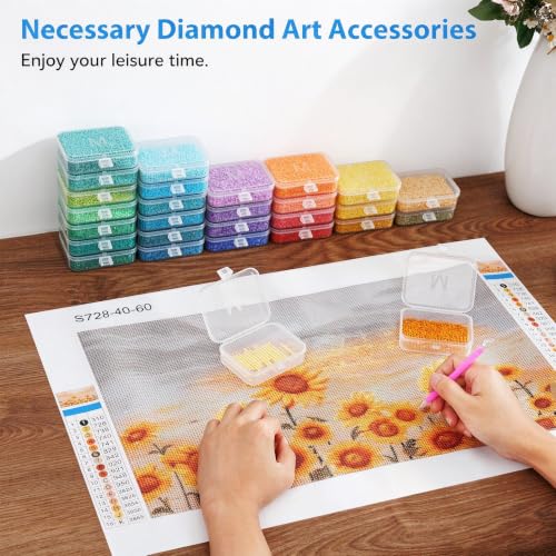 50PCS Diamond Painting Storage Containers Trays with Lids - Image 4