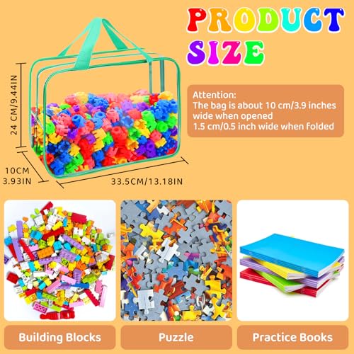 8 Packs 8 Colors Toy Storage Bags, Reusable Clear PVC - Image 4