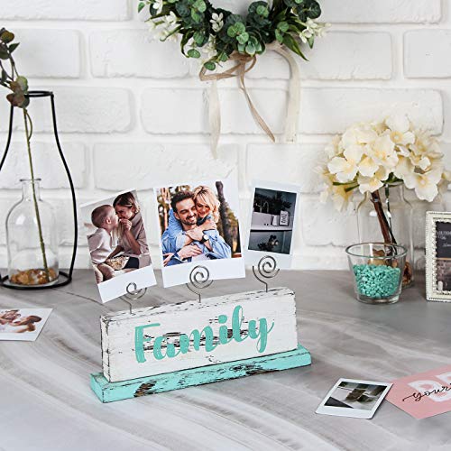 JACKCUBE Design Multi-Photo Display Boho Tabletop Decor Wooden - Image 3