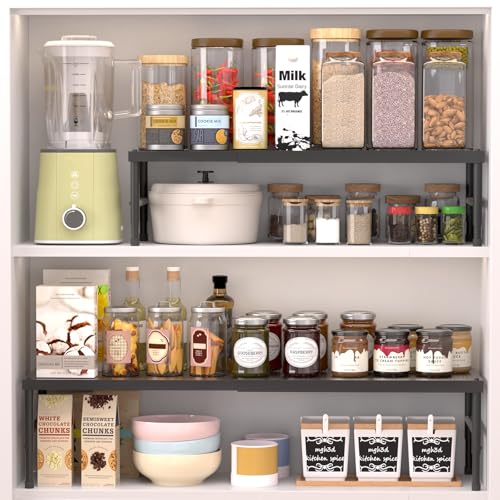 Expandable adjustable stackable kitchen organizer,Spice Racks - Image 3