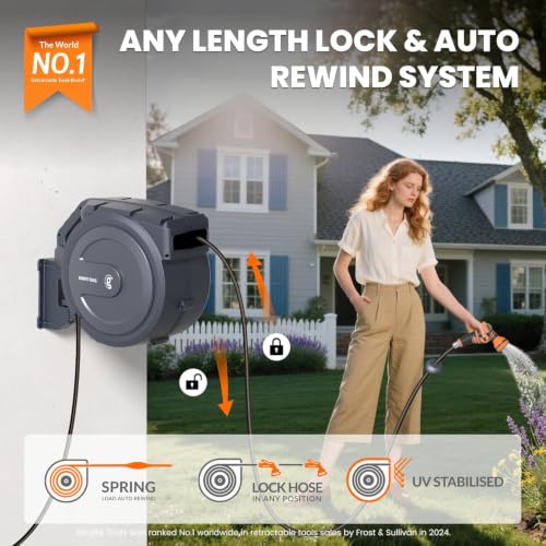 Giraffe Tools Retractable Garden Hose Reel Auto Rewind - Image 3