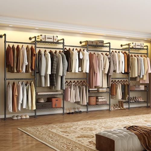 Wall Mounted Garment Rack, Industrial Pipe Clothing Rack Black - Image 2