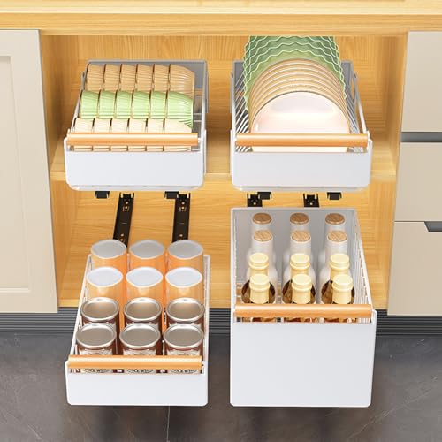 Pull-Out Cabinet Telescopic Drawer, Kitchen Storage Shelf - Image 2