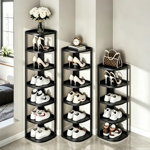 UFORU 8 Tier Vertical Shoe Rack,Tall Freestanding Corner - Image 8