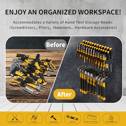 Wall Mount Hand Tool Organizer, Screwdriver Organizer - Image 6