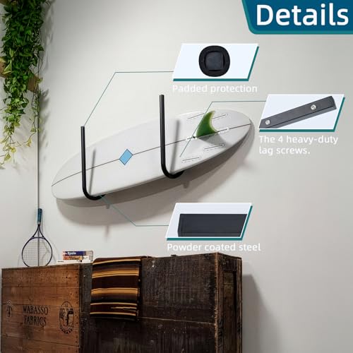 SUP Paddle Board and Kayak Storage Rack,Surfboard Wall - Image 4