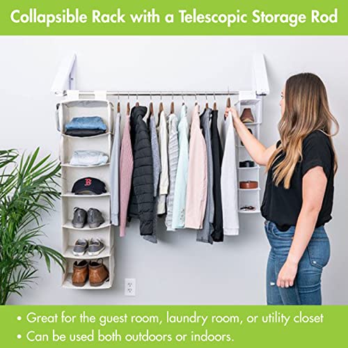 QuikCLOSET Wall Mounted Drying Rack - 36–60" Telescopic & - Image 4