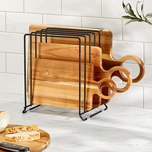 mDesign Pot Lid and Pan Rack — Metal Wire Rack for Cabinets - Image 7