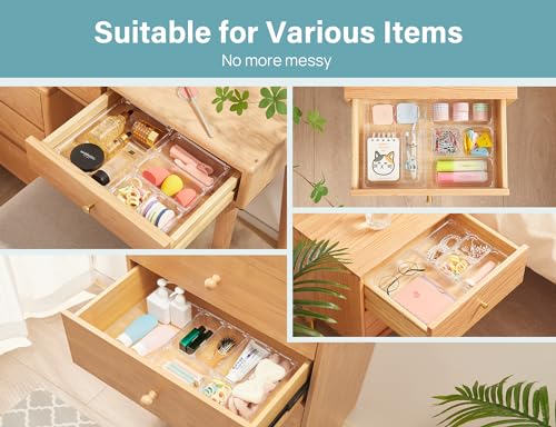 Kootek 28Pcs Drawer Organizer Set, 4-Size Bathroom Tray Makeup - Image 6