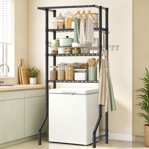 Over the Washer and Dryer Storage Shelf,Freestanding Laundry Room - Image 8