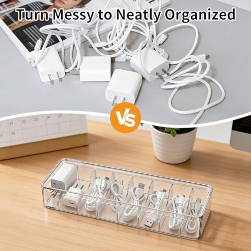 2 Pack Cable Organizer Box with Lid - Image 4