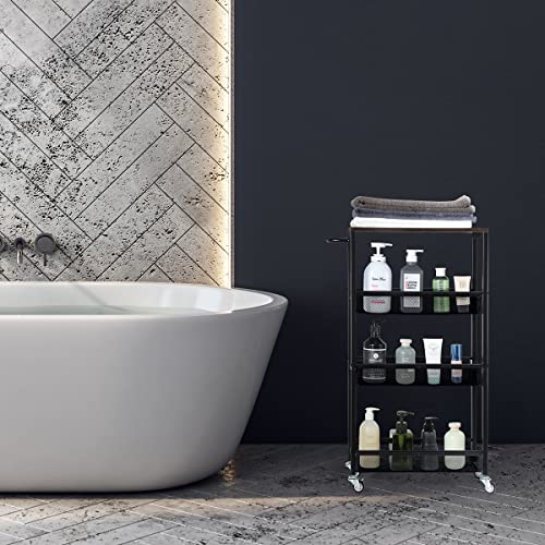 Slim Storage Cart, Metal Narrow Rolling Storage Cart for Kitchen - Image 8