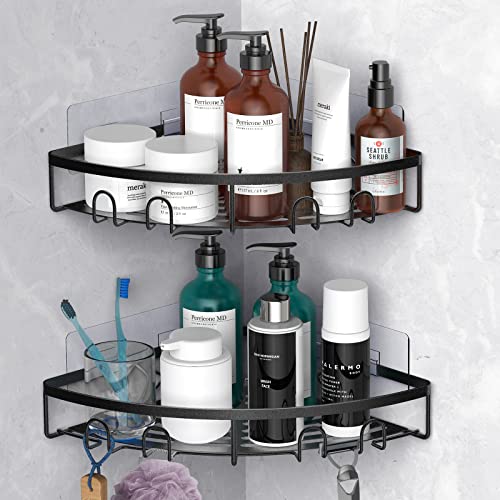 Corner Shower Caddy for Bathroom Storage,Black,2 Pack - Image 2