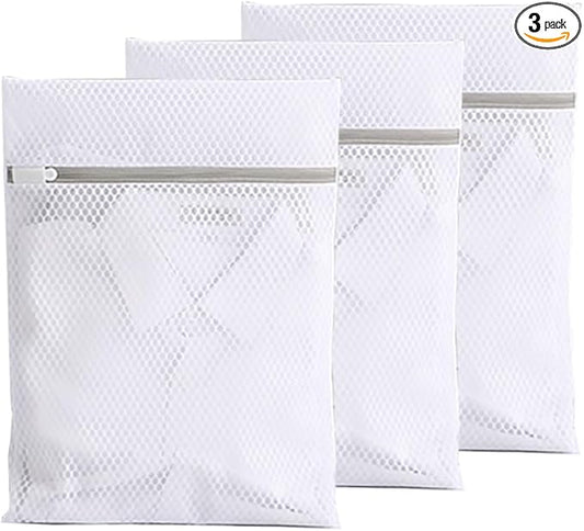 3Pcs PapaPick laundry bags, suitable for delicate 16 x 20 inches, Cellular network surface, thick and durable, large mesh laundry bags, exquisite bags for washing machines.