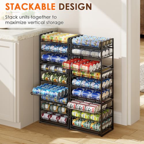 3-Tier Stackable Can Organizer for Pantry, Pull Out Can Rack - Image 5