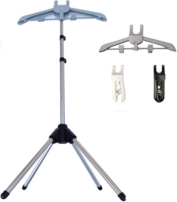 Garment Hanger/Drying Rack/Handheld Clothes Steamer Holder/Fabric Steamer Ironing Steamer Bracket/Pants Hanger/Telescopic Folding Hanger/Garment Steamer Accessories (gray)