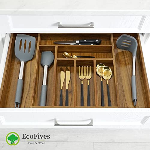 Luxury Acacia Kitchen Drawer Organizer - Silverware | All Products - Image 5