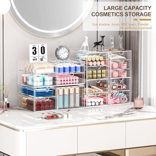caktraie Acrylic16-Drawer Storage & Makeup Organizer for Desk - Image 4