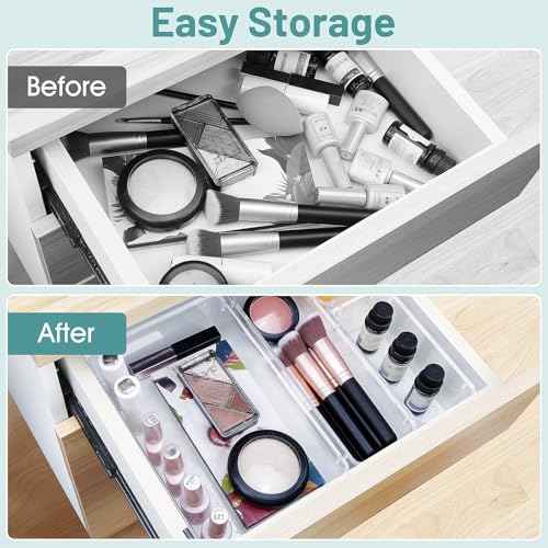 25 PCS Clear Plastic Drawer Organizer, Makeup Organizers - Image 5