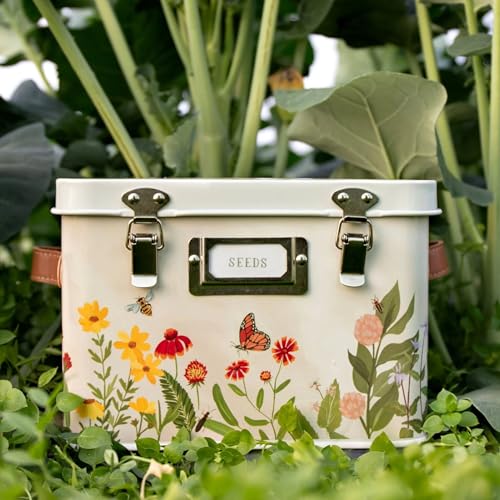 Wildflower Botanicals Tin Seed Organizer Storage Box - Image 5