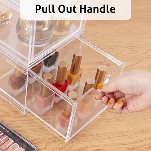 AMEITECH 2 Pack Clear Stackable Storage Drawer, Bath | All Products - Image 5