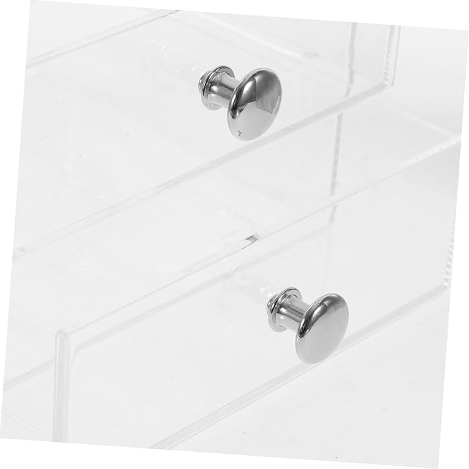 GLEAVI Clear Storage Box Organizer with Three Layers for Sundries Stackable Makeup and Jewelry Storage and Elegant Design for Hair Accessories and Skincare