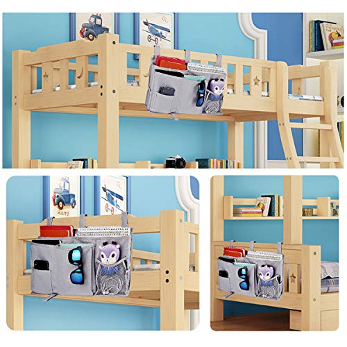 Bedside Caddy, Hanging Storage Bag Holder Beside Organizer with 8 - Image 3