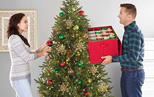 Whitmor 6129-5340 Ornament Storage, 64 compartments, Red - Image 3