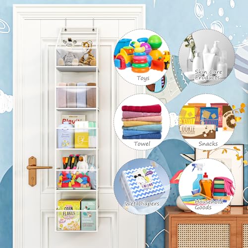 Fixwal 5-Shelf Over The Door Hanging Pantry Organizer, Room - Image 6