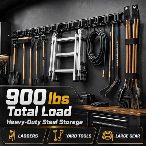 64" Garage Tool Organizer Wall Mount,900 lbs Heavy Duty - Image 4