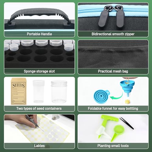 Seed Storage Organizer, 114 Slots Seed Storage Box with 20 - Image 5