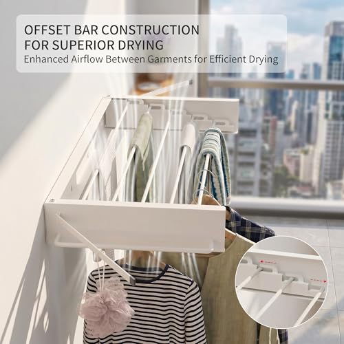 Wall Mounted Drying Rack, 31.5" Foldable Laundry Drying Rack - Image 7