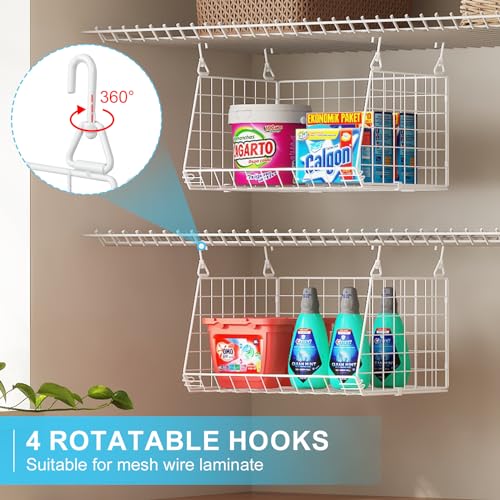 3-Tier Hanging Laundry Basket Organizer：Foldable Wire Shelf - Image 3