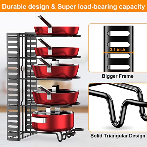 Pots and Pans Organizer for Cabinet with 2 Hooks, Ad | All Products - Image 6