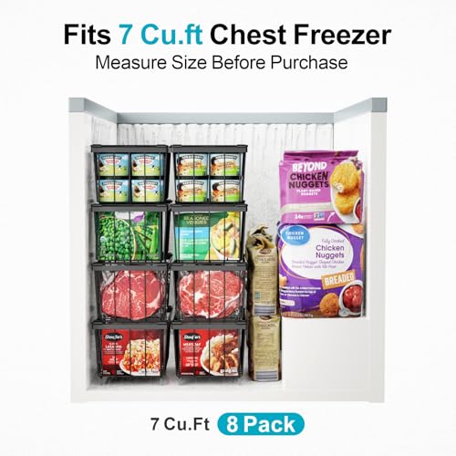 Freezer Organizer Bins - Small Storage Baskets for 7 - Image 4