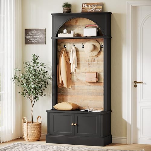 Tribesigns 70.86" Hall Tree with Storage Bench, 4-in-1 - Image 4