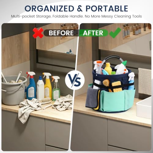 17L Cleaning Supply Caddy with Handle for Cleaning Supplies - Image 5