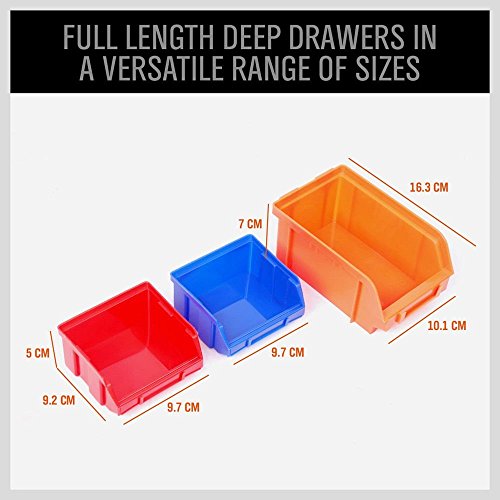 HORUSDY Wall Mounted Storage Bins Parts Rack 30PC | Home Organization - Image 3