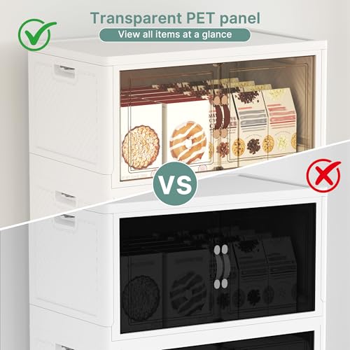 192QT Lockable Plastic Storage Bins, 4 Pack Collapsible Cabinets - Image 6