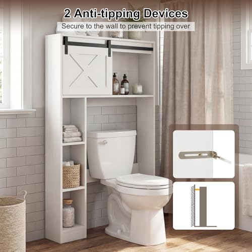 BECOMFORT Over the Toilet Storage Cabinet, Farmhouse Above - Image 6