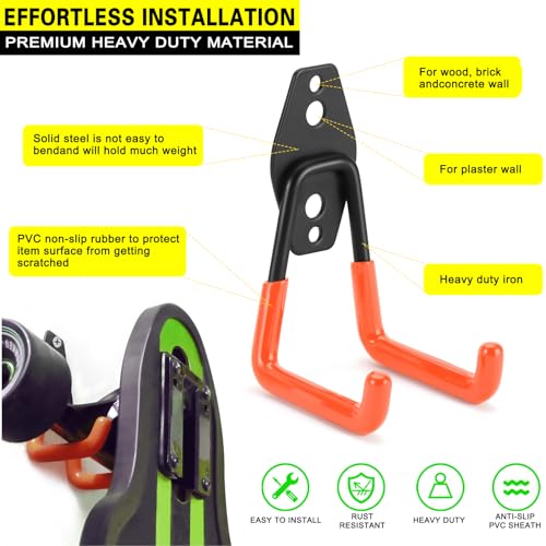 28 Pack Heavy Duty Garage Hooks, Utility Wall Mounted | Garage Storage - Image 5