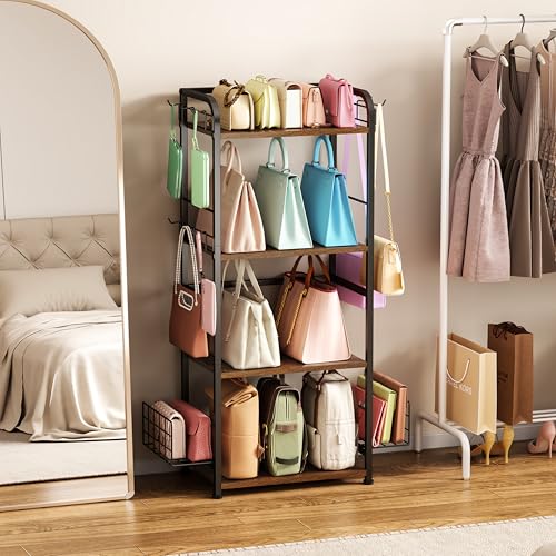 koozuuyk 4-Tier Purse Organizer for Closet with 3 Si | All Products - Image 3