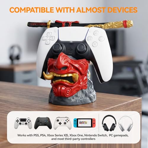 Gaming Controller Holder Stand Accessories: Samurai Warrior Mask - Image 4